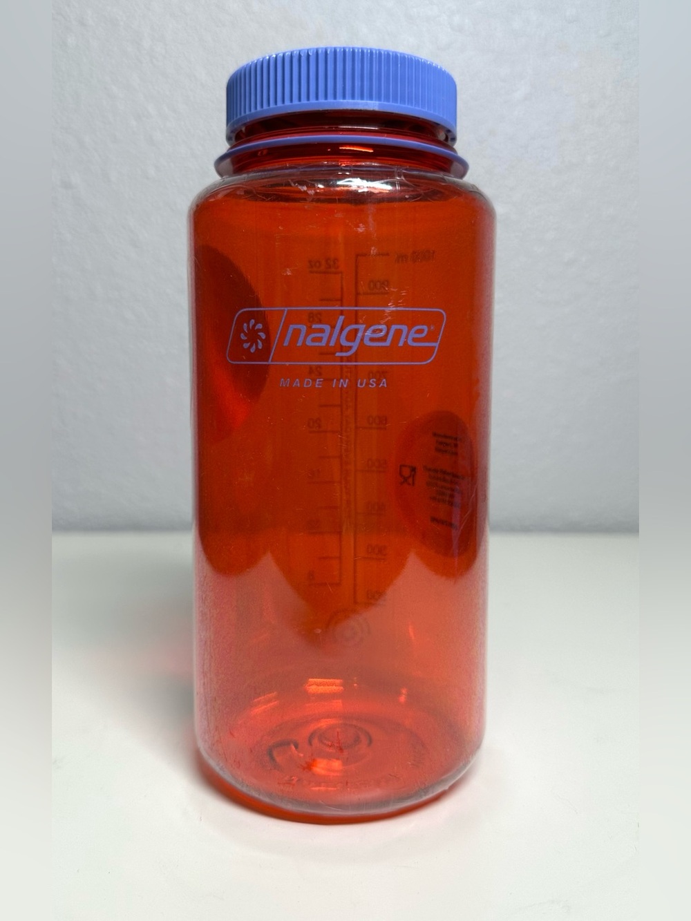 NWT Nalgene Sustain 32 Ounce Water Bottle Marmalade Orange BPA Free Lightweight